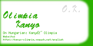 olimpia kanyo business card